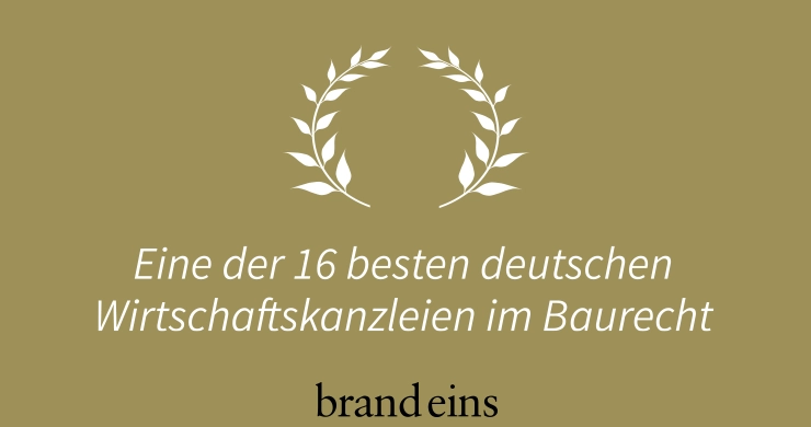 Aktuelle Auszeichnungen 2025 - BÖRGERS Rechtsanwälte & Notare, Berlin, Hamburg, Stuttgart, Nürnberg - Immobilienrecht, Baurecht, Architektenrecht, Ingenieurrecht, Mietrecht